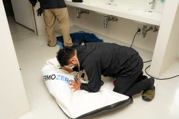 THERMO ZERO設営準備